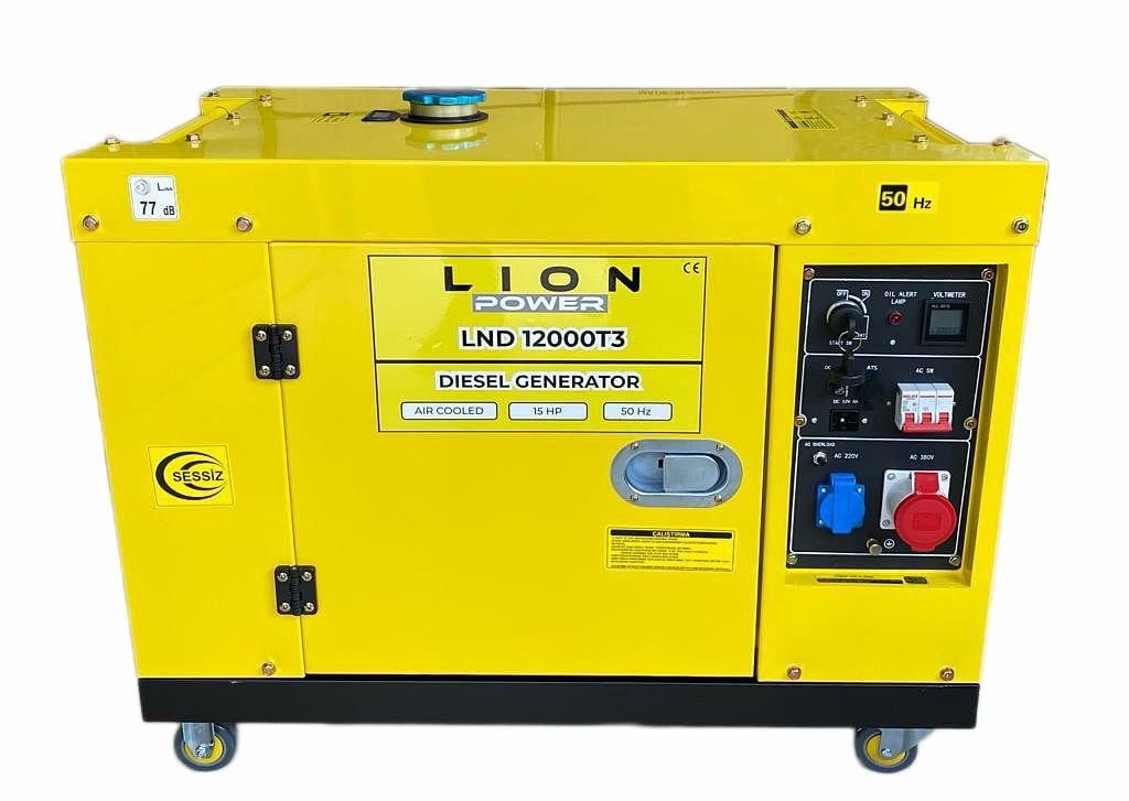 LION POWER DİESEL JENERATÖR  11 KVA DİZEL MARŞLI KABİNLİ TRİFAZE (LND 12000T3)