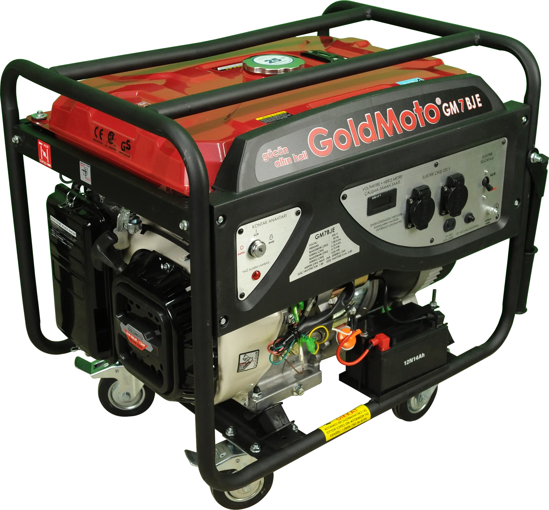 GoldMoto GM7BJE Benzinli Jeneratör Marşlı 6.6Kva Monofaze